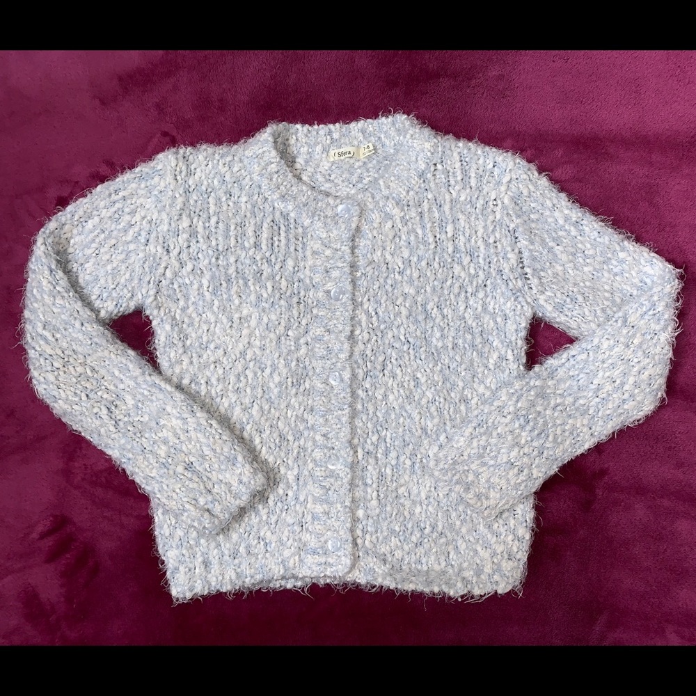 Sfera brand Baby blue boucle knit sweater